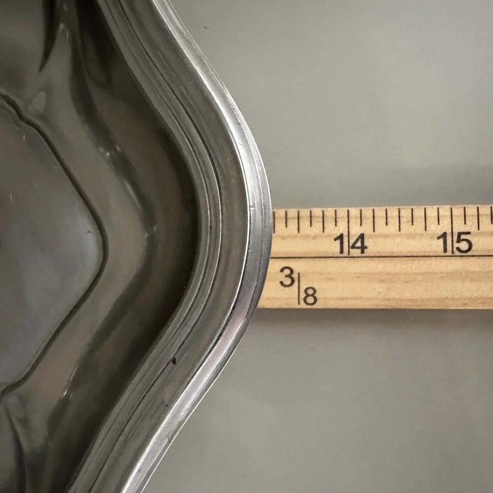 Cook-O-Matic Italian Stainless Steel Scalloped Edge Buffet Serving Tray 14x9